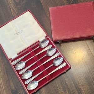 Set of 6 silver plated spoons